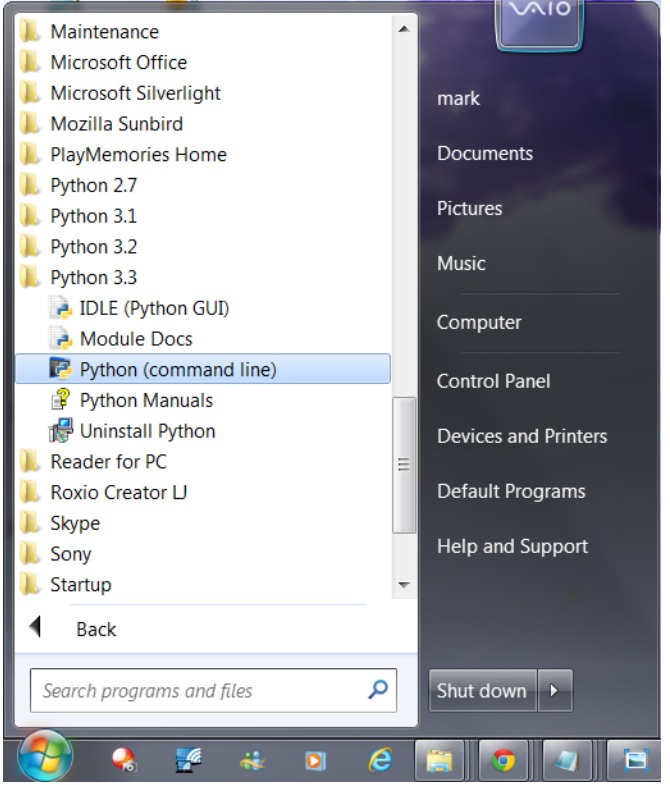 Python on Windows 7